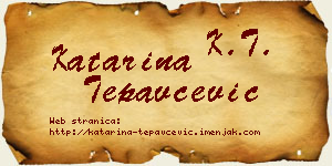 Katarina Tepavčević vizit kartica